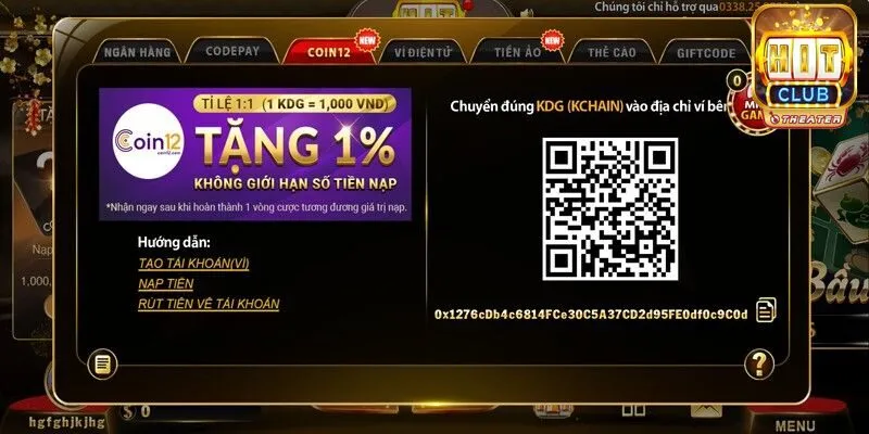 Cách nạp tiền Hitclub với 7 phương thức đơn giản  5 Nạp tiền Coin12