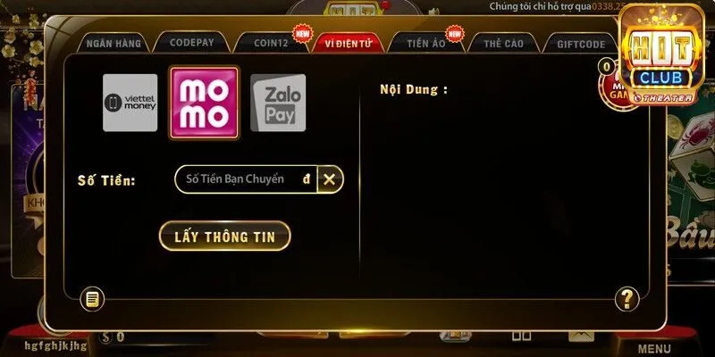 Cách nạp tiền Hitclub với 7 phương thức đơn giản  6 Nạp tiền qua ví điện tử tại Hitclub