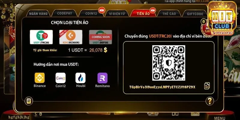 Cách nạp tiền Hitclub với 7 phương thức đơn giản  7 Cách nạp tiền Hitclub qua tiền ảo